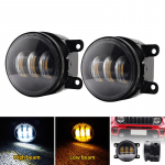 Led udutuli merevaigukollane valge lamp PTF 7/5/3 objektiivid maastikul udutuled Lada Niva Jeep Cherokee XJ jaoks 3 lens 30W