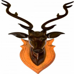 Kodukaunistused DEER HEAD 50cm seinakaunistused puidust k&auml;sit&ouml;&ouml; vitriinid tooted. Muutke oma kodu ja kontor atraktiivseks ja erinevaks. (must)