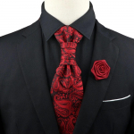 Meeste lips, Paisley lips, lipsuprossi komplekt, punane, must, reguleeritav kaelalips, luksuslik, smoking, peigmehe pulm,