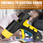 580W 7mm taaslaetav juhtmeta kuumsulamliimip&uuml;stol Liitiumakuga vasest otsik Kodu DIY remondit&ouml;&ouml;riist Liimiv&auml;ljundiga reguleeritav p&uuml;stol punane