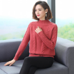 Ka&scaron;miirkampsunid Mood S&uuml;gis Talv Soe Villane Pehme Pikkade Varrukatega Kampsun Džemprid Naistele Paks Lahtine Elastsus Kilpkaelusega Pullovers Kootud Top 3XL must