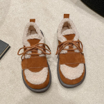 Vintage naiste vabaaja mood puuvillased kingad Villased tossud 35 must