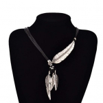 Bohemian Women Rhinestone Feather Ripats Kunstnahast k&ouml;is kaelakee ehted