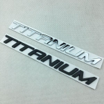 1X 3D Metall TITANIUM Tagumine Pagasiruumi Embleem Kroomitud M&auml;rk Auto Kleebised Sobib Fo/rd Mo/ndeo Ta/urus Ec/osport Auto Kujundus must