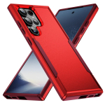 Matte tunnetusega telefonikoti &uuml;mbris Samsung Galaxy S24 Ultra S23 FE S20 S21 S22 Plus S 24 23 22 kahekihiline tagakaas Samsung s22 Ultra punane