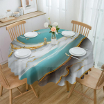 Marmorist tekstuur Aqua &uuml;marlaudlina festivali einestamine veekindel laudlina lauakate pulmapeo sisekujunduseks 4pcs 33x48 Table mat