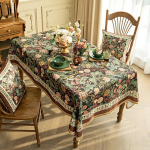 Vintage Print Velvet lauakate Kaitsja S&ouml;&ouml;gilaud Kohv Laudlina Ristk&uuml;likukujulised Tutid S&uuml;nnip&auml;evapeokangas Kodukaunistus 110x170cm-Rectangle