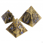 3 tk/komplekt Metal Pyramids Arhitektuurne suveniir Meenutus Urn Decor