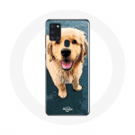 Samsung Galaxy A21S &uuml;mbris kuldse retriiveri kutsikas