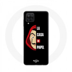 Samsung Galaxy A12 &uuml;mbris La casa de papel Logo ja mask