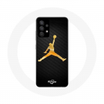 Coque pour Samsung Galaxy A13 4G / A13 4G Lite Air michael jordan logo jaune