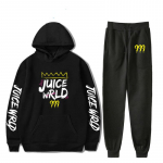R&auml;ppar Juice Wrld Print S&uuml;gis/talv meeste/naiste puuvillane dressi&uuml;likond vabaaja kapuuts + p&uuml;ksid 2tk Komplektid T&auml;navar&otilde;ivad Unisex r&otilde;ivad 2XL