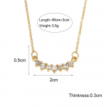 &Scaron;ikk mikrosillutisega v&auml;ike tsirkoonist kristallkoorega m&uuml;nt Tarot lillekujuline ripats kaelakee 18K kullatud roostevabast terasest ehted N2820-