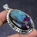 Natural Labradorite Gemstone 925 Steling Silver Jewelry Pendant 2.36 e2a56