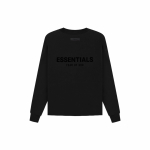 Fear of God Essentials SS22 L&otilde;tv &uuml;mmarguse kaelusega dressipluus Unisex Topid Must FOG-SS22-988 XS