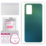 apgo Protective Skin Sticker for the back compatible with ZTE S30 SE, Wrap Film, Foil, Vinyl - Pattern Carbon Chameleon CAKA1
