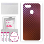 apgo skin sticker film foil vinyl for the BACK compatible with Oppo A7n, scratch-resistant, easy to install - Carbon Chameleon CAKA5