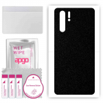 apgo Protective Skin Sticker for the back compatible with Huawei P30 Pro, Wrap Film, Foil, Vinyl - Pattern Matte Black