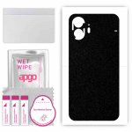 apgo Protective Skin Sticker for the back compatible with Nothing Phone 2, Wrap Film, Foil, Vinyl - Pattern Matte Black