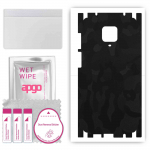 apgo Protective Skin Sticker for the back+sides compatible with Xiaomi Redmi Note 9 Pro, Full Wrap Film, Foil, Vinyl - Pattern Black Camo