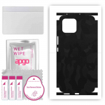 apgo Protective Skin Sticker for the back+sides compatible with Huawei nova 8 SE, Full Wrap Film, Foil, Vinyl - Pattern Black Camo