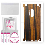 apgo Protective Skin Sticker for the back+sides compatible with OnePlus 8 Pro, Full Wrap Film, Foil, Vinyl - Pattern Tigerwood