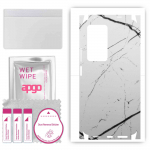 apgo Protective Skin Sticker for the back+sides compatible with Xiaomi Redmi K50 Pro, Full Wrap Film, Foil, Vinyl - Pattern White Marble