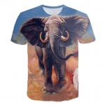 3D loomade T-s&auml;rk Meeste 3D-printimisega T-s&auml;rgid Kaelusega T-s&auml;rgid Hip Hop Meeste vabaaja l&uuml;hikeste varrukatega mustad T-s&auml;rgid Suvetop S