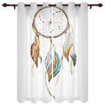 Dream Catcher akvarell-sulgede muster Moodsad aknakardinad elutuppa Magamistoa kardinad kardinad kardinad uksekardinad 135W x 60H(cm) x1
