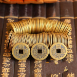 Erinevad USA Hiina antiikm&uuml;ntide komplekt Feng Shui Lucky Chinese Fortune Coin Oriental Emperor Qing Money I Ching 5pcs kuld