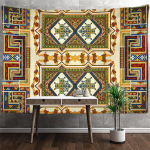 Euroopa vintage mustriga seinavaibad Boho ps&uuml;hhedeelne n&otilde;iakunst Mandala kunsti taustakangast kodukaunistus 95x70cm