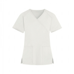 Naiste mood V-kaelusega &uuml;hev&auml;rvilised l&uuml;hikeste varrukatega t&ouml;&ouml;riided taskutega topsid L must