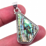 Naturaalne Abalone Shell v&auml;&auml;riskivi 925 t&auml;is sterlingh&otilde;bedast kinkeripats 1,75 e5j26