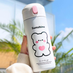 380 ML Kawaii Bear termopudel lastele t&uuml;drukutele kooli naistele roostevabast terasest isoleeritud tass &otilde;lgedest armsate termoveepudelitega 301-400ml