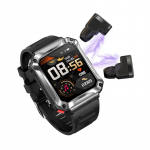 Nutikas k&auml;ekell T93 1,96 tolli 4 GB m&auml;lu juhtmevaba Bluetooth k&otilde;ne K&otilde;rvaklapid Spordimuusika k&otilde;rvaklapid Nutikas k&auml;ekell meestele, naistele h&otilde;be