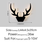 Kaasaegne LED seinavalgusti magamistuppa, elutuppa, s&ouml;&ouml;gituppa, hirvepea seinavalgusti, koridori, vahek&auml;igu, p&ouml;&ouml;ningu, kodu sisevalgustuse dekoratsioon, seinavalgustid Warm White