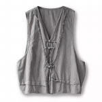 Johnature Naiste Hiina stiilis paakitopsid, &uuml;hev&auml;rvilised n&ouml;&ouml;biga kevadvintage naiste lahtised vestid One Size hall v&auml;rv