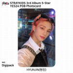 Stray Kids 5-t&auml;rni POB-fotokaart Applemusic Everline MMT Yes24 JYP Withmuu BDM MS Hyunjin - Yes24