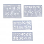 4 tk Butterfly k&uuml;&uuml;nekunsti vorm Lihtne kasutada silikoonvormiga reljeefse s&otilde;lmega k&uuml;&uuml;nevorm k&uuml;&uuml;nekunsti entusiastidele