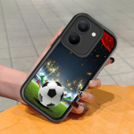 Pehme silikoonist ruudukujulise redeli mustriga telefoni&uuml;mbris, t&auml;ielikult kattev, kaamera p&otilde;rutuskindel kaitse, kummist &uuml;mbris Vivole Vivo V23 5G pruun