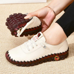 Naiste vabaajajalatsid Suvised nahast tasapinnalised platvormiga mugavad pehme tallaga jalan&otilde;ud suures suuruses Oxfordi kingad 35