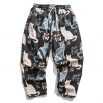 Streetwear Meeste Harem P&uuml;ksid Tr&uuml;kiga Vabaaja P&uuml;ksid Meeste Kevad Suve Mood Jooksu Higip&uuml;ksid Elastse V&auml;rvliga Must Roheline XXXXXL must