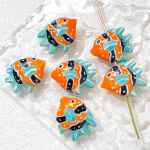 Armsad v&auml;rvilised k&auml;sitsi maalitud s&uuml;vamere kalad troopilised kalad helmestega k&auml;sitsi valmistatud k&auml;ev&otilde;ru kaelakee materjal isetehtud ehted aksessuaarid kingitused as the picture