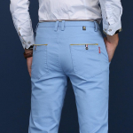 Uued meeste elastsed mitmek&uuml;lgsed vabaaja p&uuml;ksid, meeste &auml;ri slim fit sirge s&auml;&auml;rega puuvillased pikad p&uuml;ksid 34