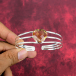 Morganiidi k&auml;ev&otilde;ru, K&auml;sitsi valmistatud v&auml;&auml;riskividega 925 prooviga t&auml;ispaks h&otilde;bedast k&auml;ev&otilde;ru, Antiikne ehe, Reguleeritav kett-k&auml;ev&otilde;ru, Kihlas&otilde;rmus Adjustable oranž