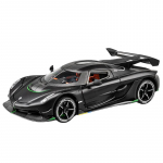 1/24 Sportauto mudel Koenigseggi sulamist Diecast High Simulation Scale M&auml;nguasja tagasit&otilde;mmatavad uksed v&otilde;ivad avada poistele s&uuml;nnip&auml;evakingituste kaunistus must