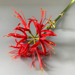 Ilus higani lilleoksad siidililled kunstpulmade kodukaunistus Flores Artificiales fotograafia punane