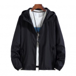 V&auml;litingimustes tuulejope kapuutsiga pikkade varrukatega t&otilde;mblukuga plekk Spordijope &Uuml;hev&auml;rvilised taskud Disain &otilde;hukesed p&auml;ikesekaitseriided L tumesinine v&auml;rv