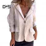 Naiste &uuml;likond mantel rev V-kaelusega pikkade varrukatega &uuml;hev&auml;rviline &uuml;likond jakk Kevad-s&uuml;gis &uuml;hev&auml;rviline klapp taskud &auml;ririided L must