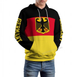 Saksamaa Country Flag 3D kapuuts Pol&uuml;ester lahe meeste naiste Harajuku dressipluus Unisex Casual Pullover Hoodies L